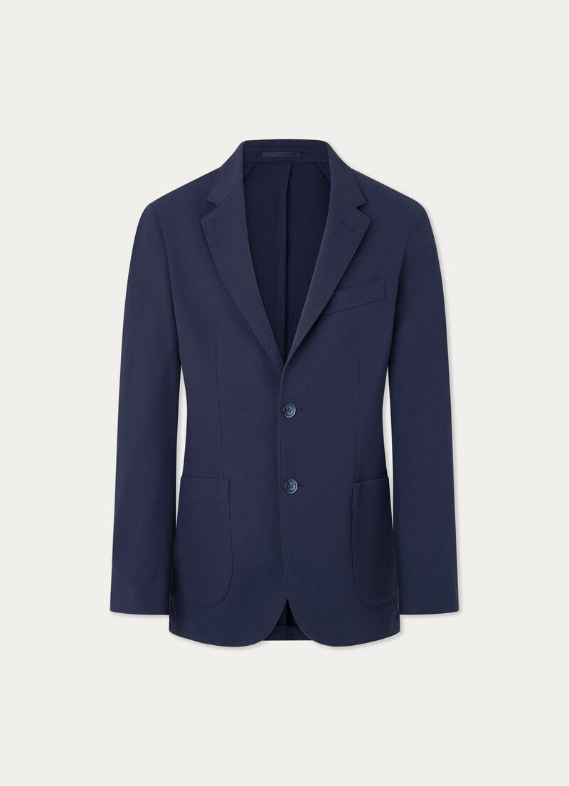 テクスチャード ニットジャケット / ネイビー