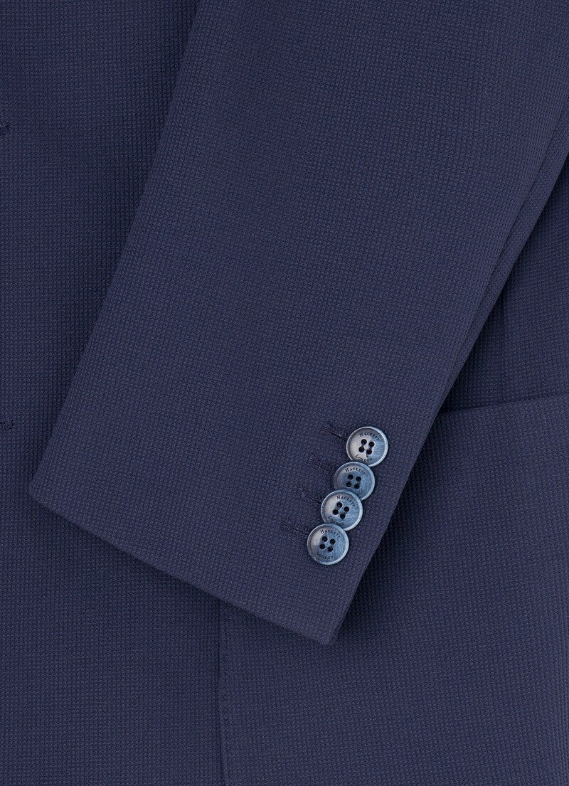 テクスチャード ニットジャケット / ネイビー