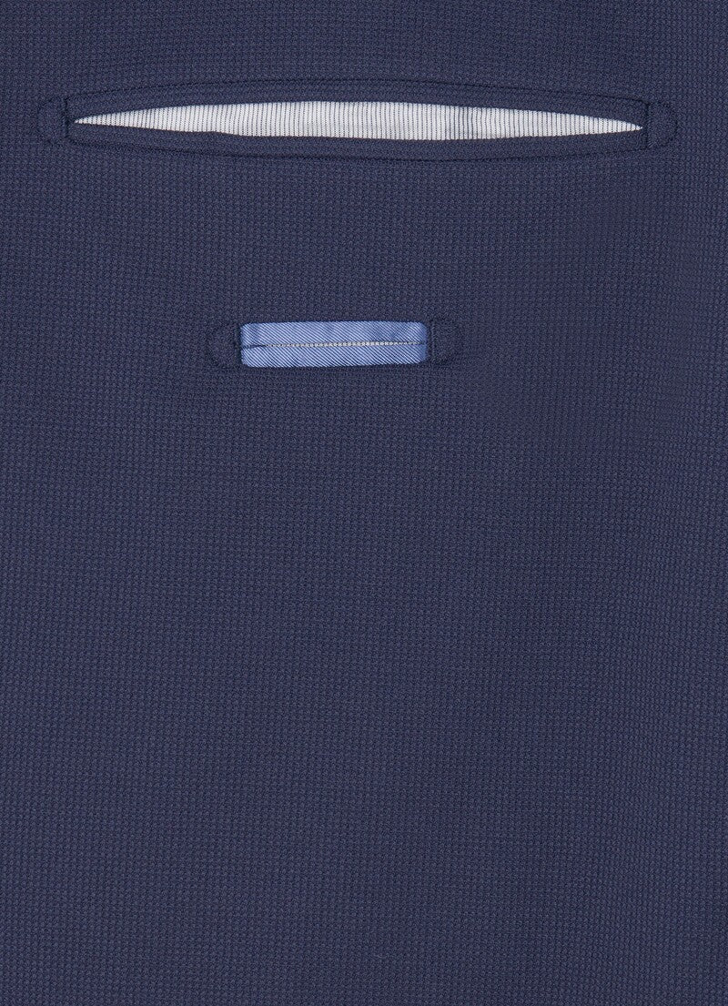 テクスチャード ニットジャケット / ネイビー