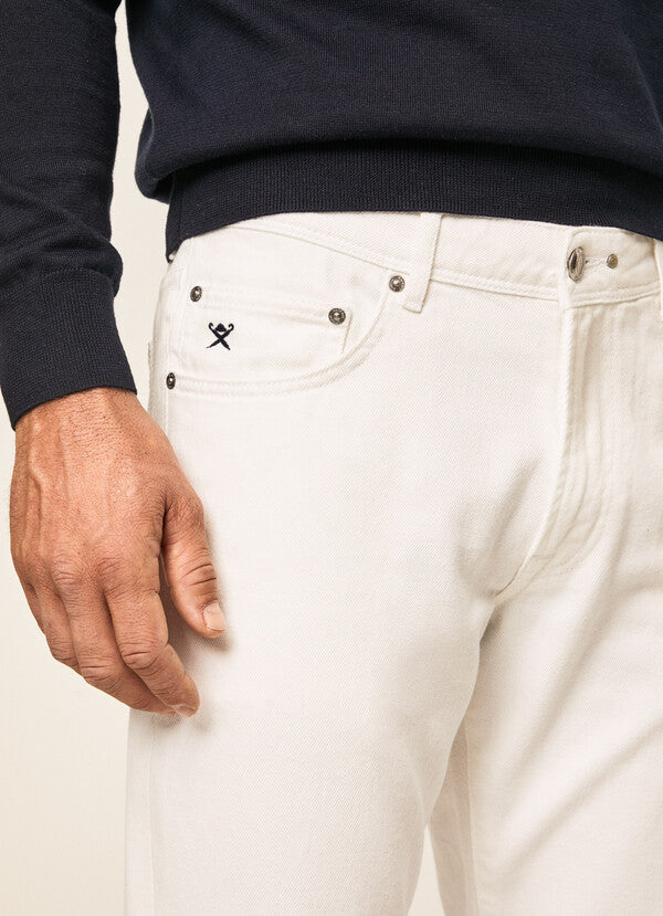 スリムフィット5ポケットパンツ / ホワイト