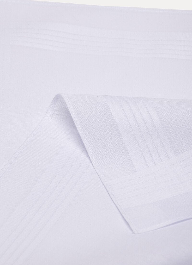 プレーン コットンハンカチ<br>ホワイト