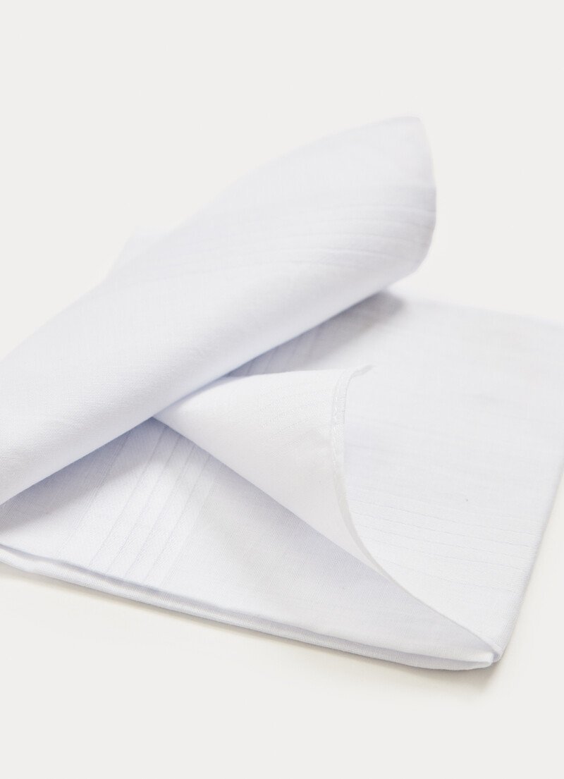 プレーン コットンハンカチ<br>ホワイト