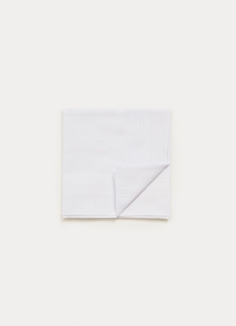 プレーン コットンハンカチ<br>ホワイト