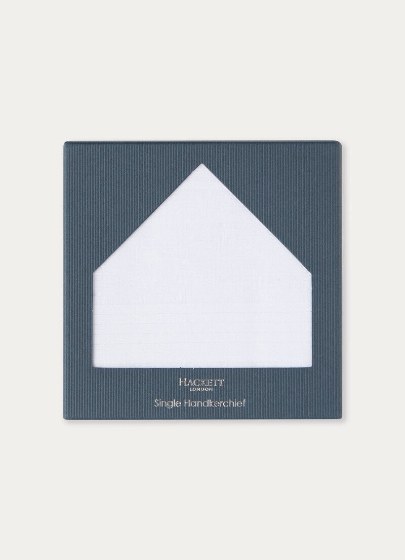 プレーン コットンハンカチ<br>ホワイト