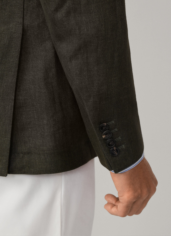 リネンデレーヴホップサックブレザー / カーキ