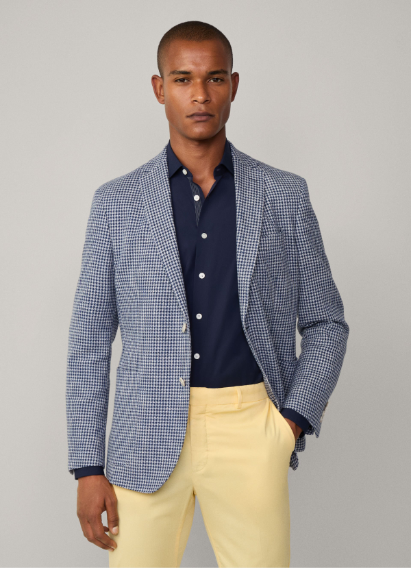 ムーリンハウンドトゥースブレザー / ネイビー