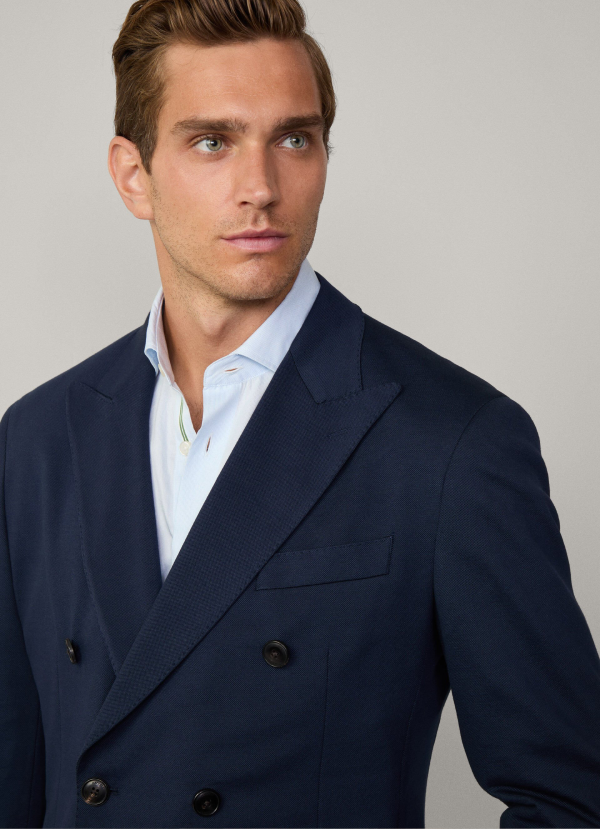 ジャージーダブルブレストブレザー / ネイビー