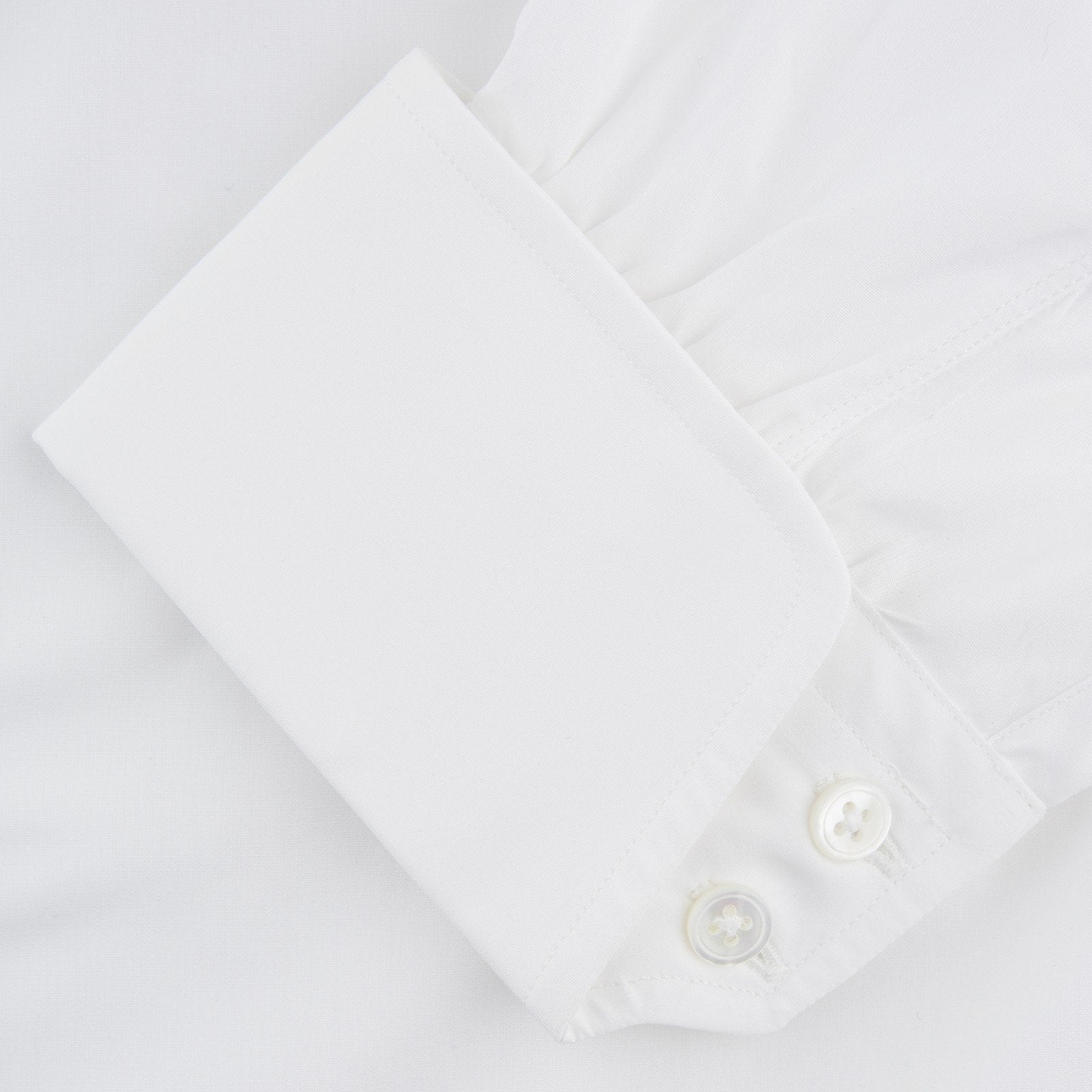 『007/ドクター・ノオ』コットンシャツ（2ボタン・ターンバックカフス）/ ホワイト