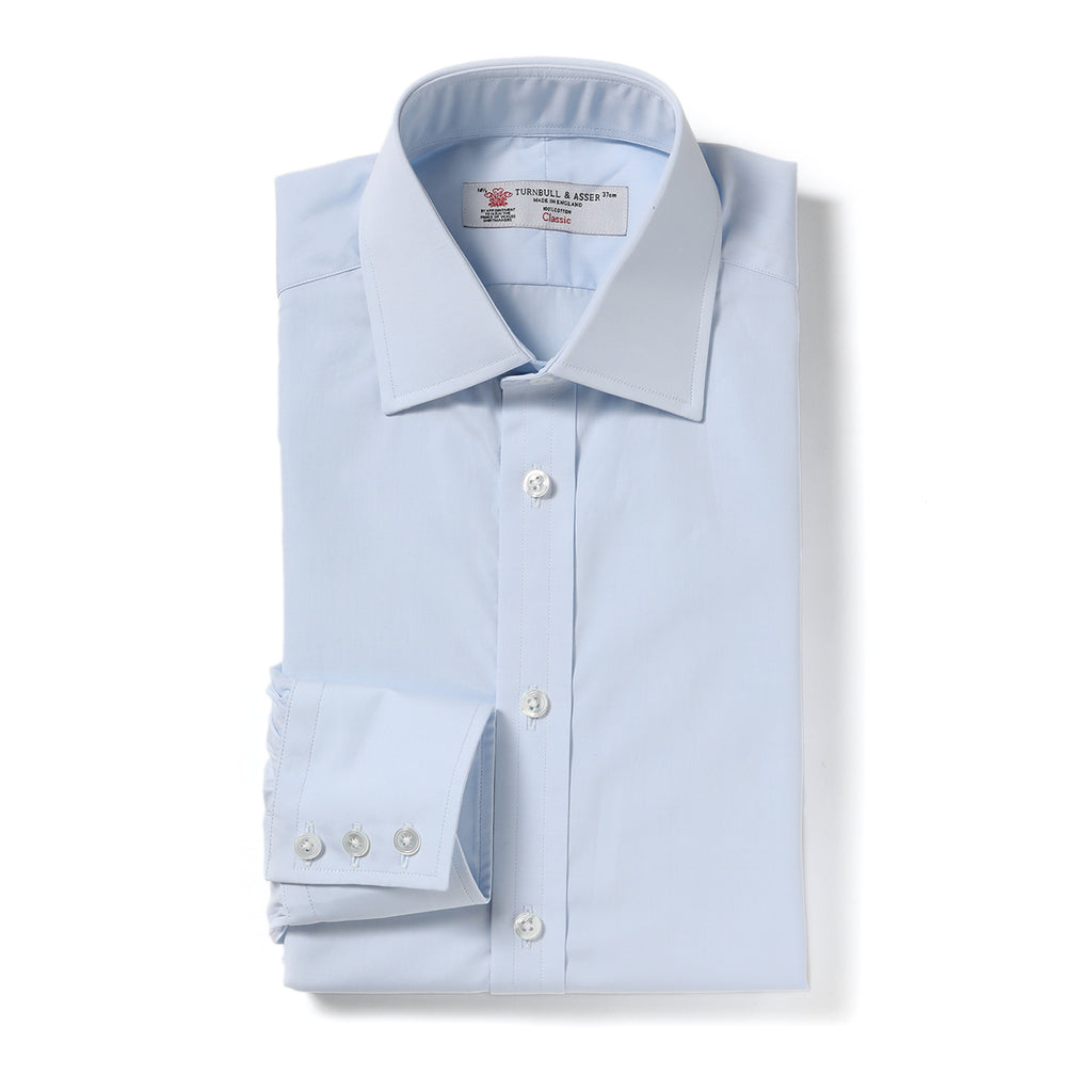 ドレスシャツ（3ボタン・シングルカフス）/ ライトブルー