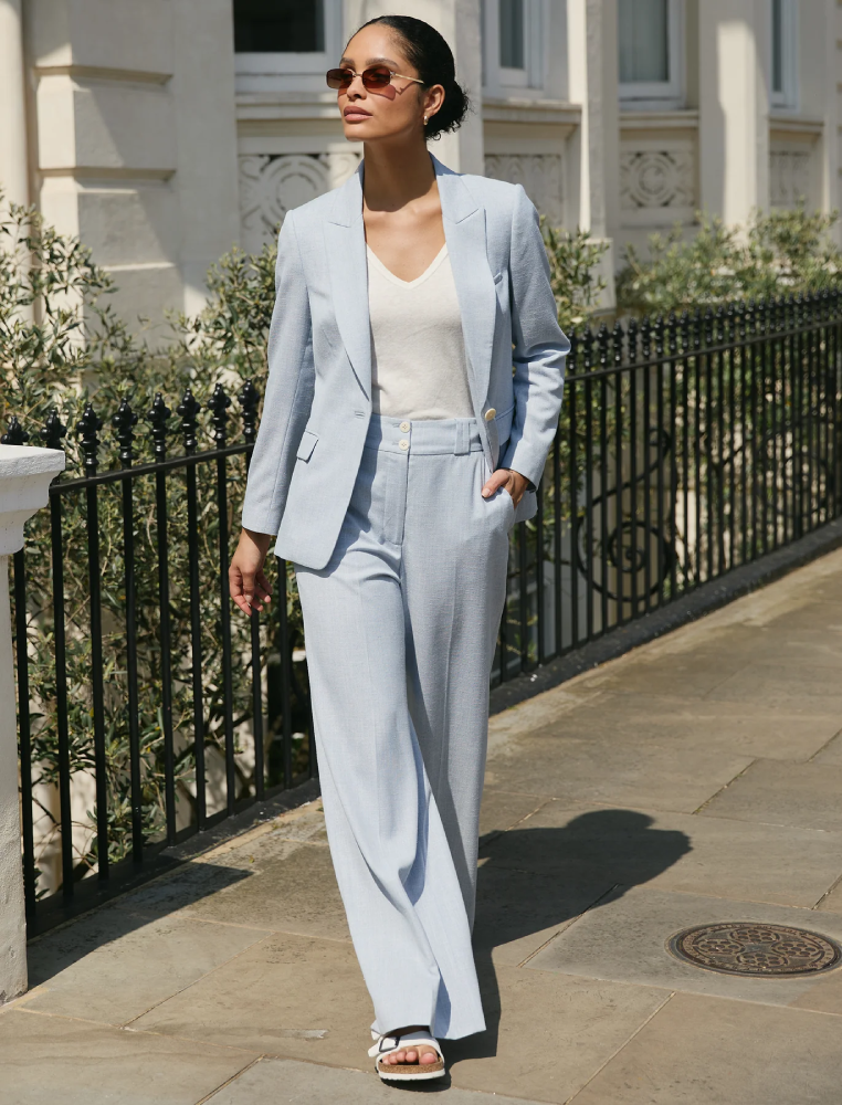 Jamie リネンブレンド ブレザー / ペールブルー