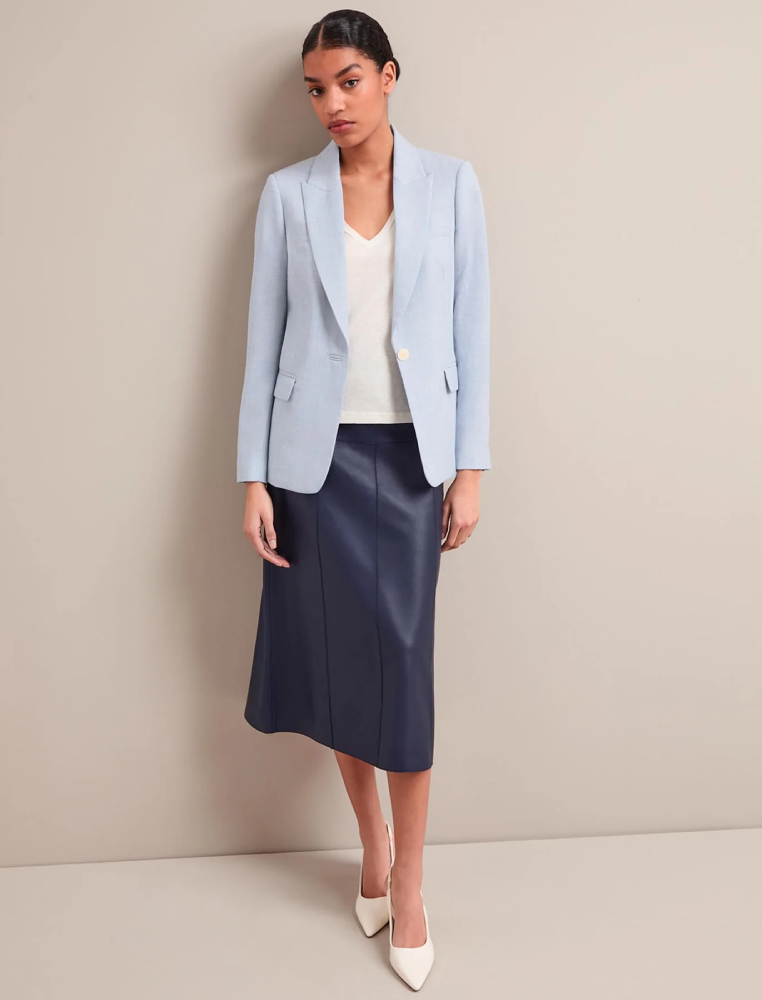 Jamie リネンブレンド ブレザー / ペールブルー