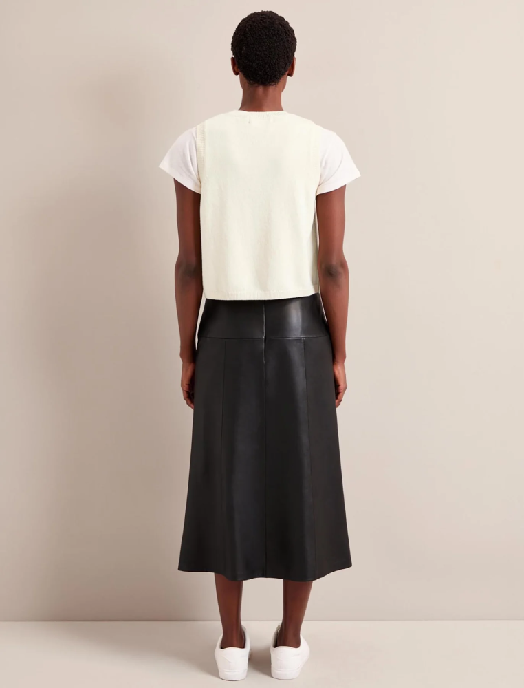 Wesley コットンブレンド ウエストコート / クリーム