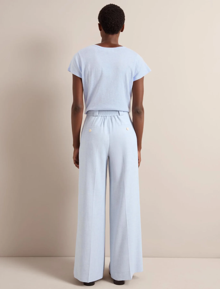 Tyler リネンブレンド トラウザー / ペールブルー