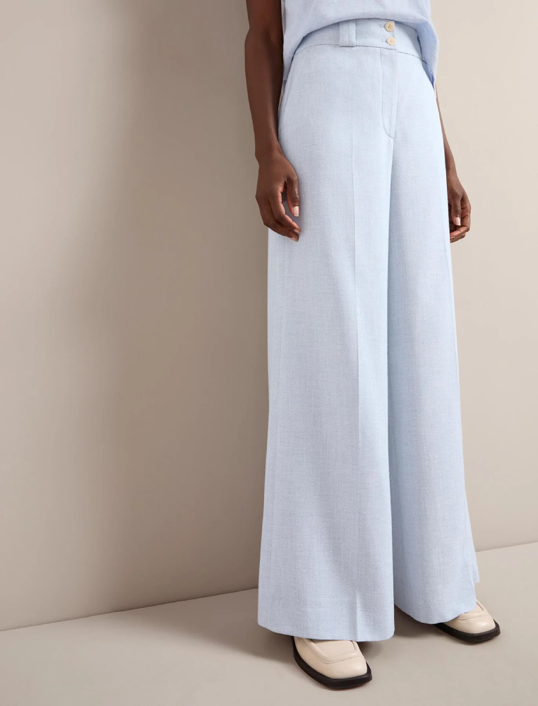 Tyler リネンブレンド トラウザー / ペールブルー