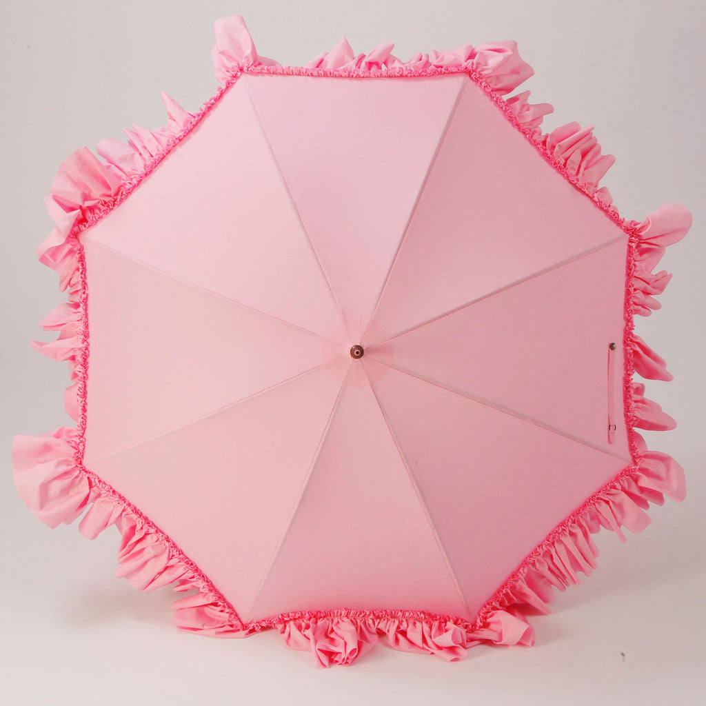 レディース フリル 長傘 / ピンク