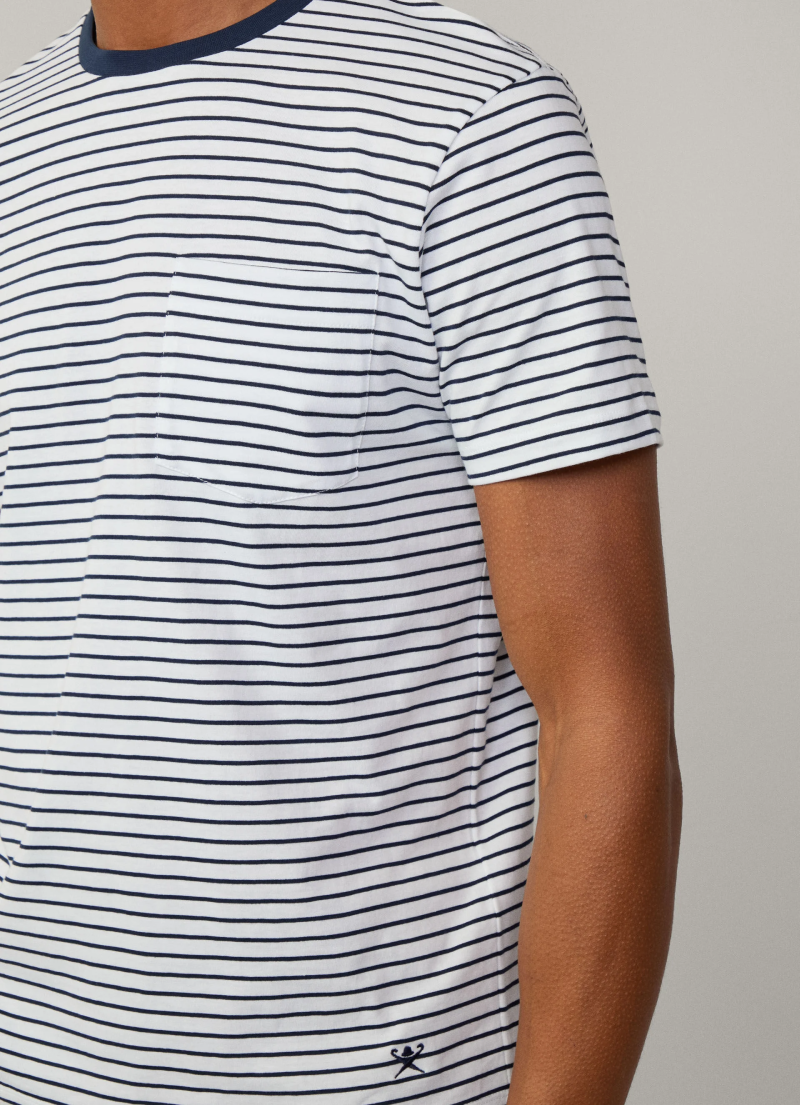 クラシックフィットジャージーストライプTシャツ / オプティックホワイト