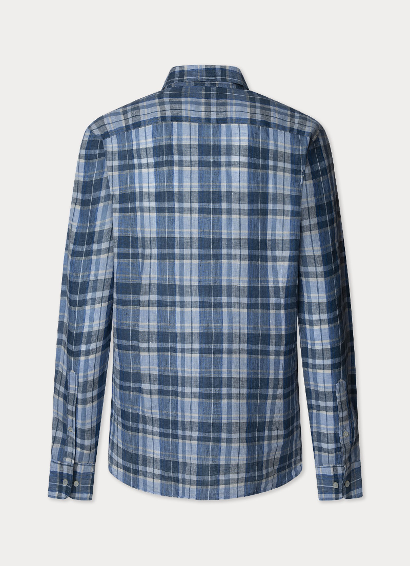 ブルーマドラスシャツ / スパブルー