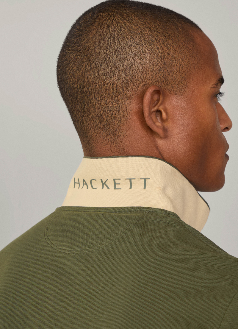 スリムフィット半袖ピケポロ / タイムグリーン