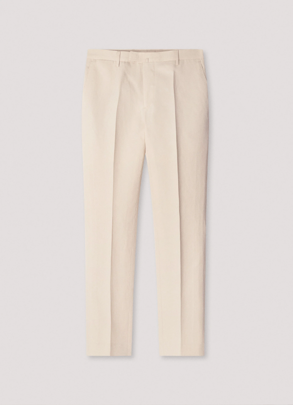 スリムフィットケンジントンコットントラウザー / オフホワイト