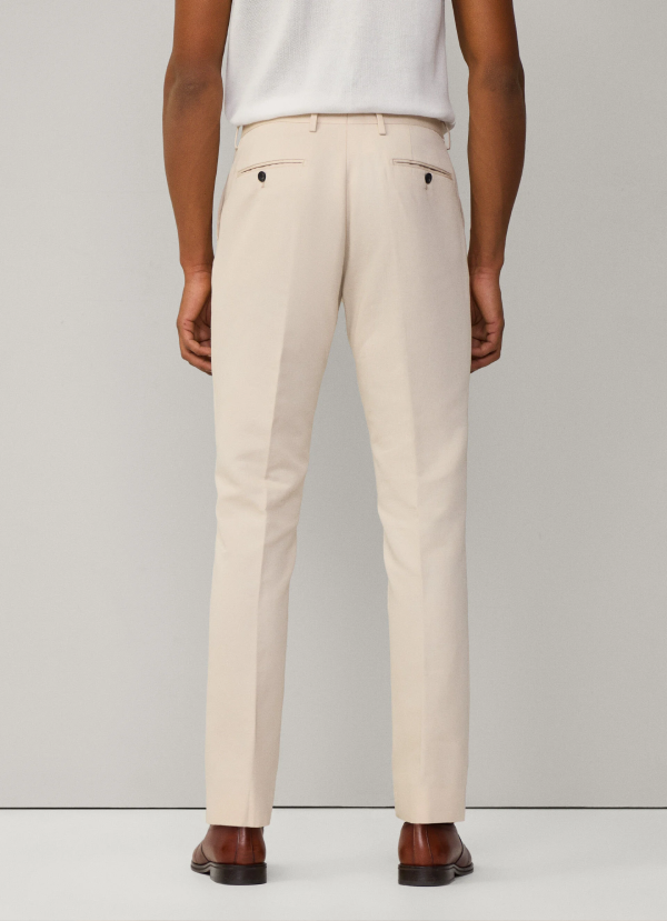 スリムフィットケンジントンコットントラウザー / オフホワイト