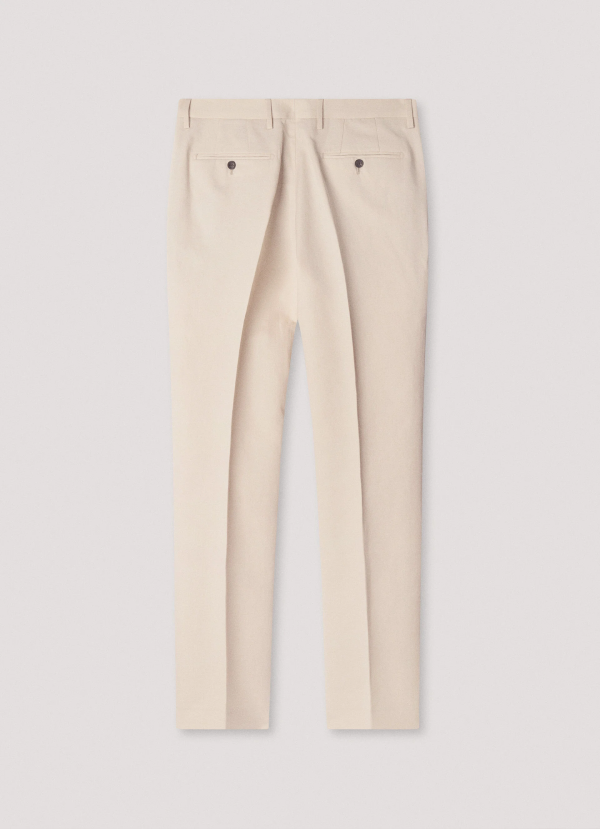 スリムフィットケンジントンコットントラウザー / オフホワイト