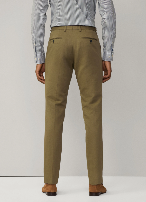 スリムフィットケンジントンコットントラウザー / サファリグリーン
