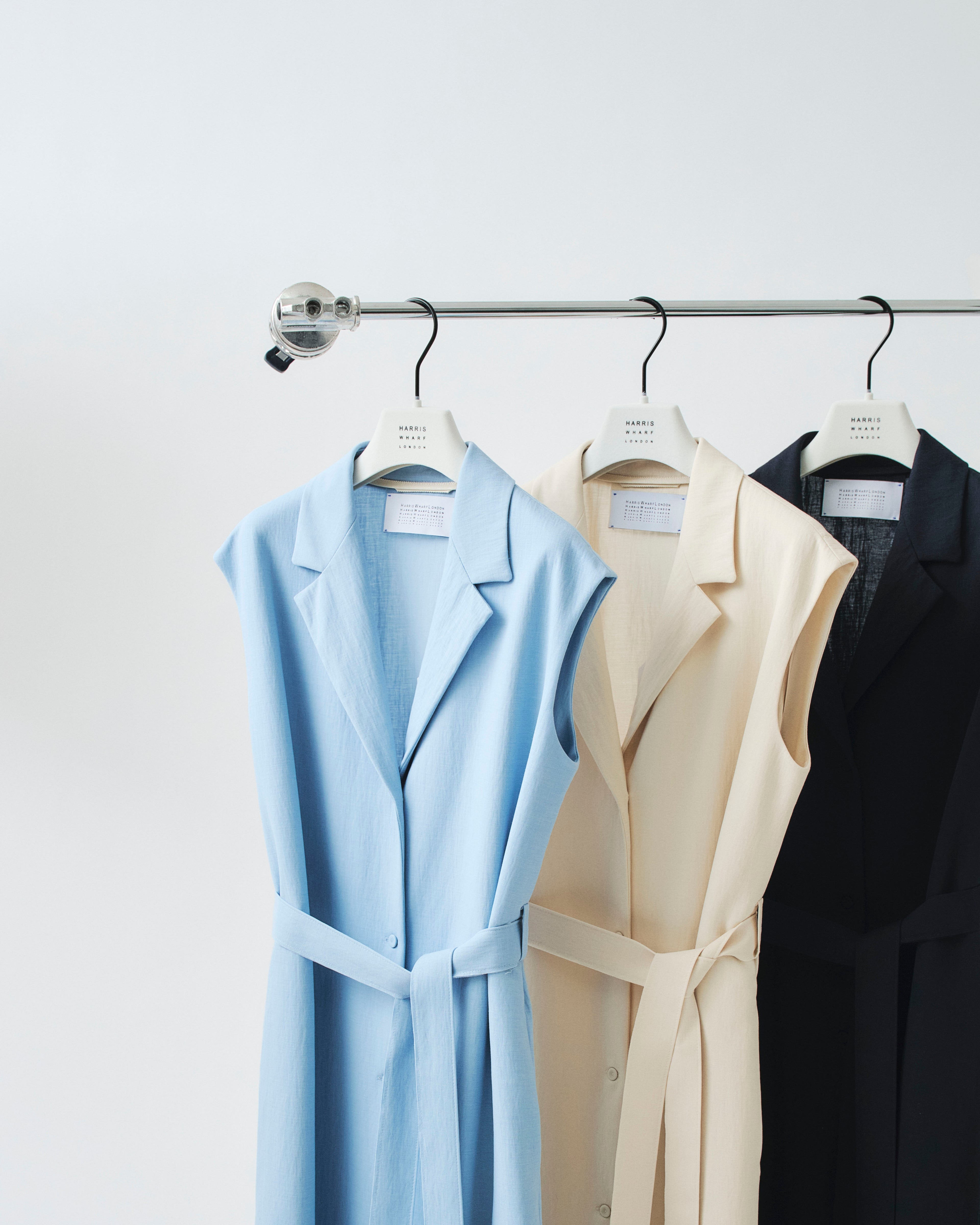 ウエストコートマキシドレス / アイボリー