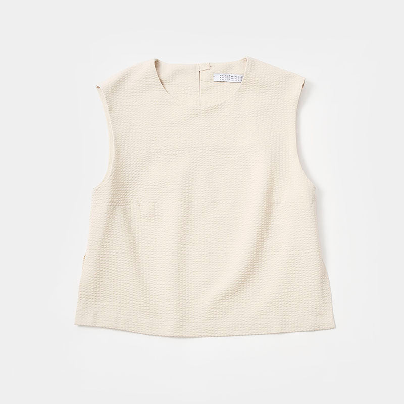 Coolmax シアサッカートップス / クリームホワイト