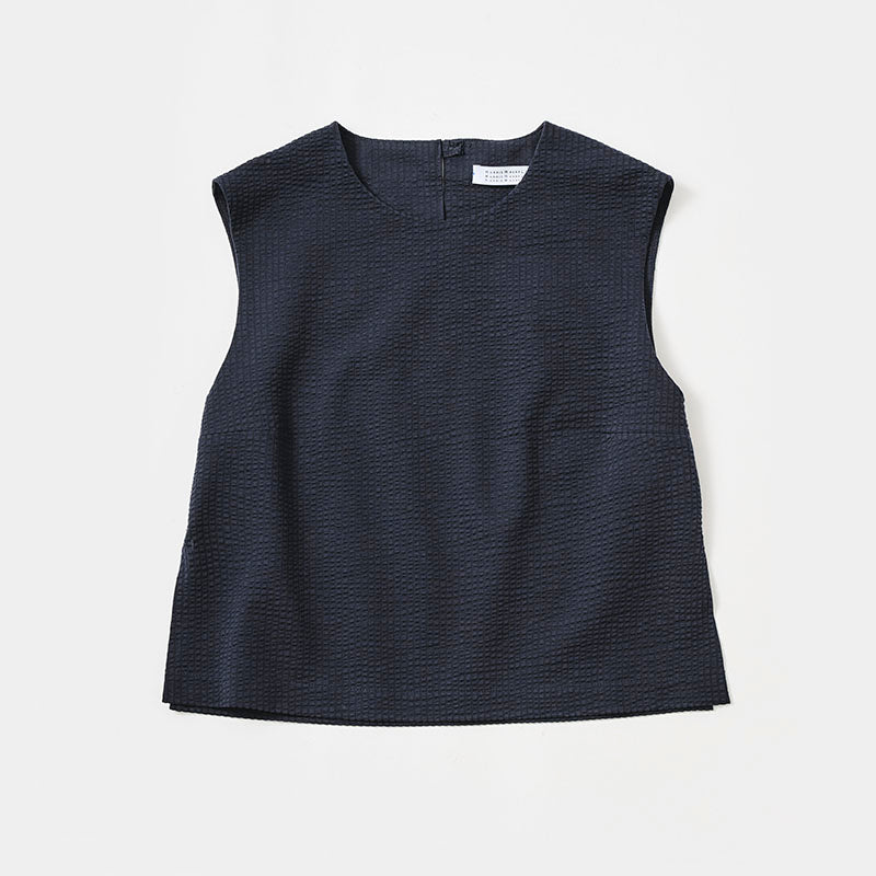 Coolmax シアサッカートップス / ダークブルー