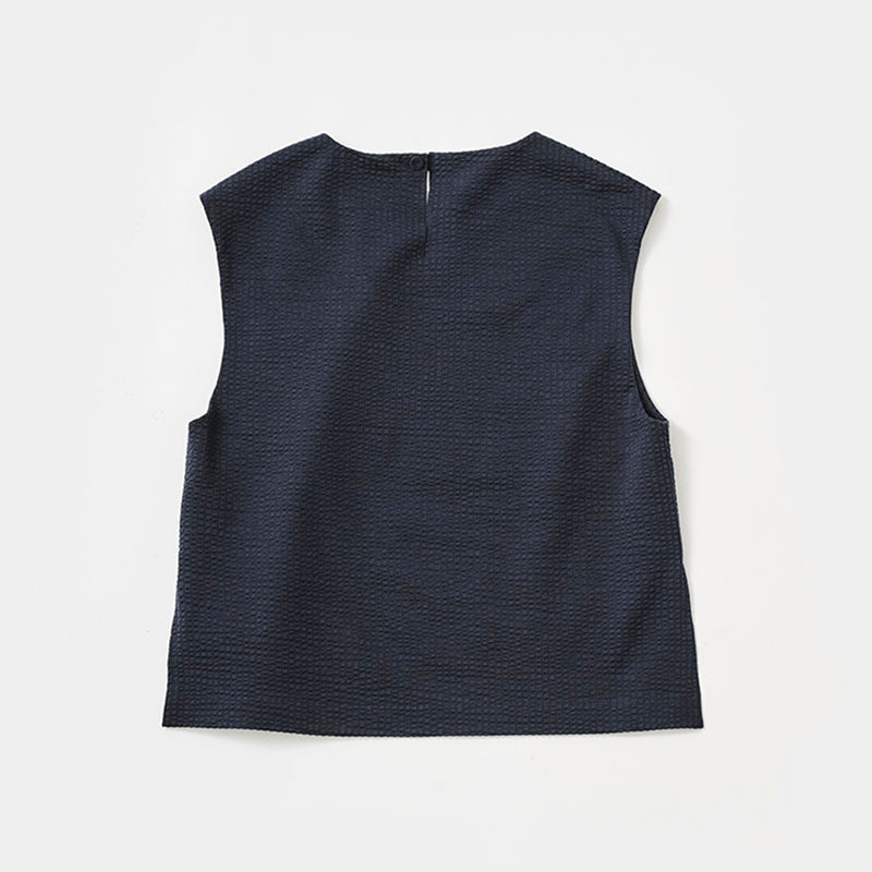 Coolmax シアサッカートップス / ダークブルー