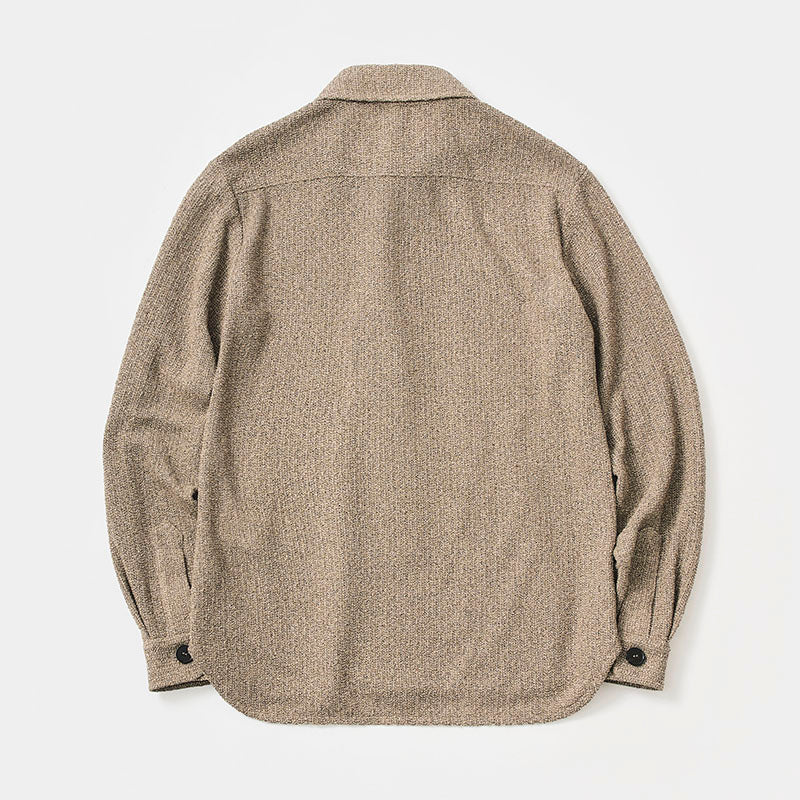 バイカラーフリゼ シャツジャケット/ トープ