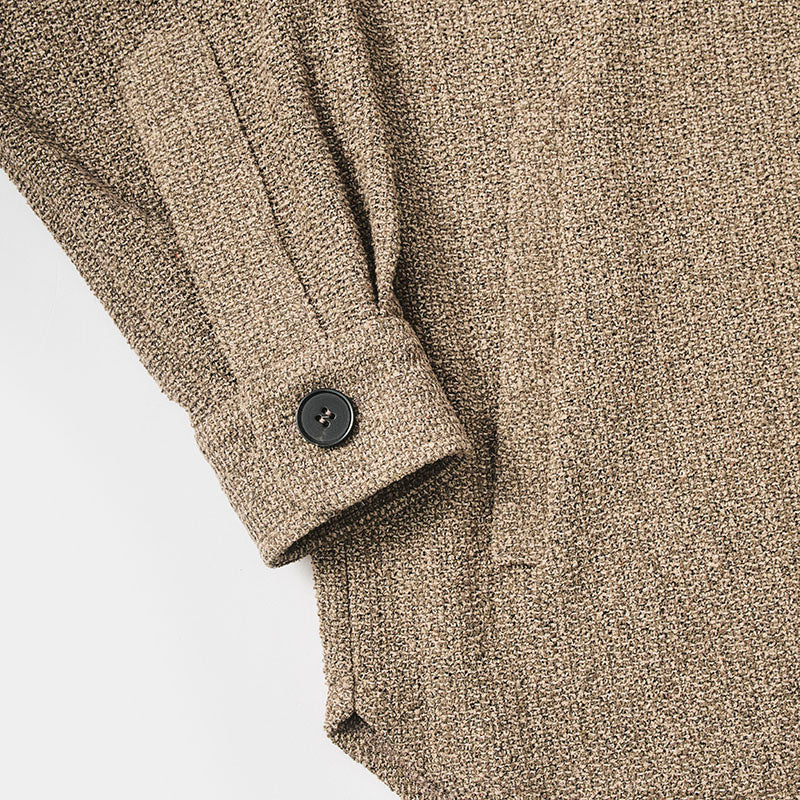 バイカラーフリゼ シャツジャケット/ トープ