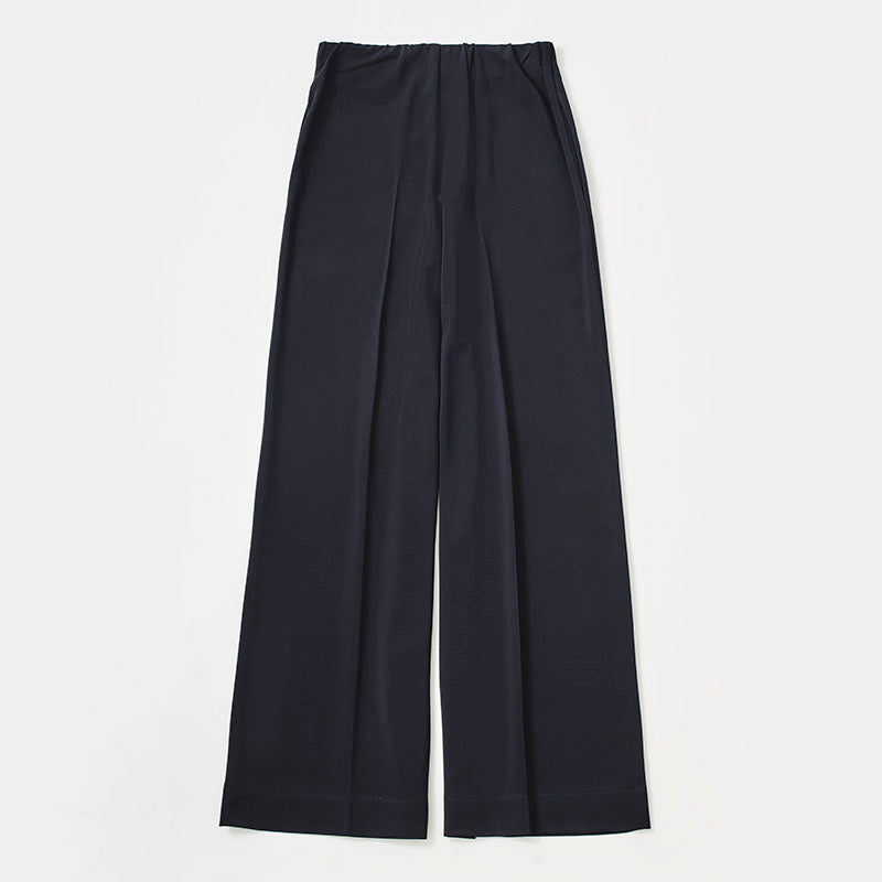 クレープビスコース フレアトラウザーズ / ネイビーブルー