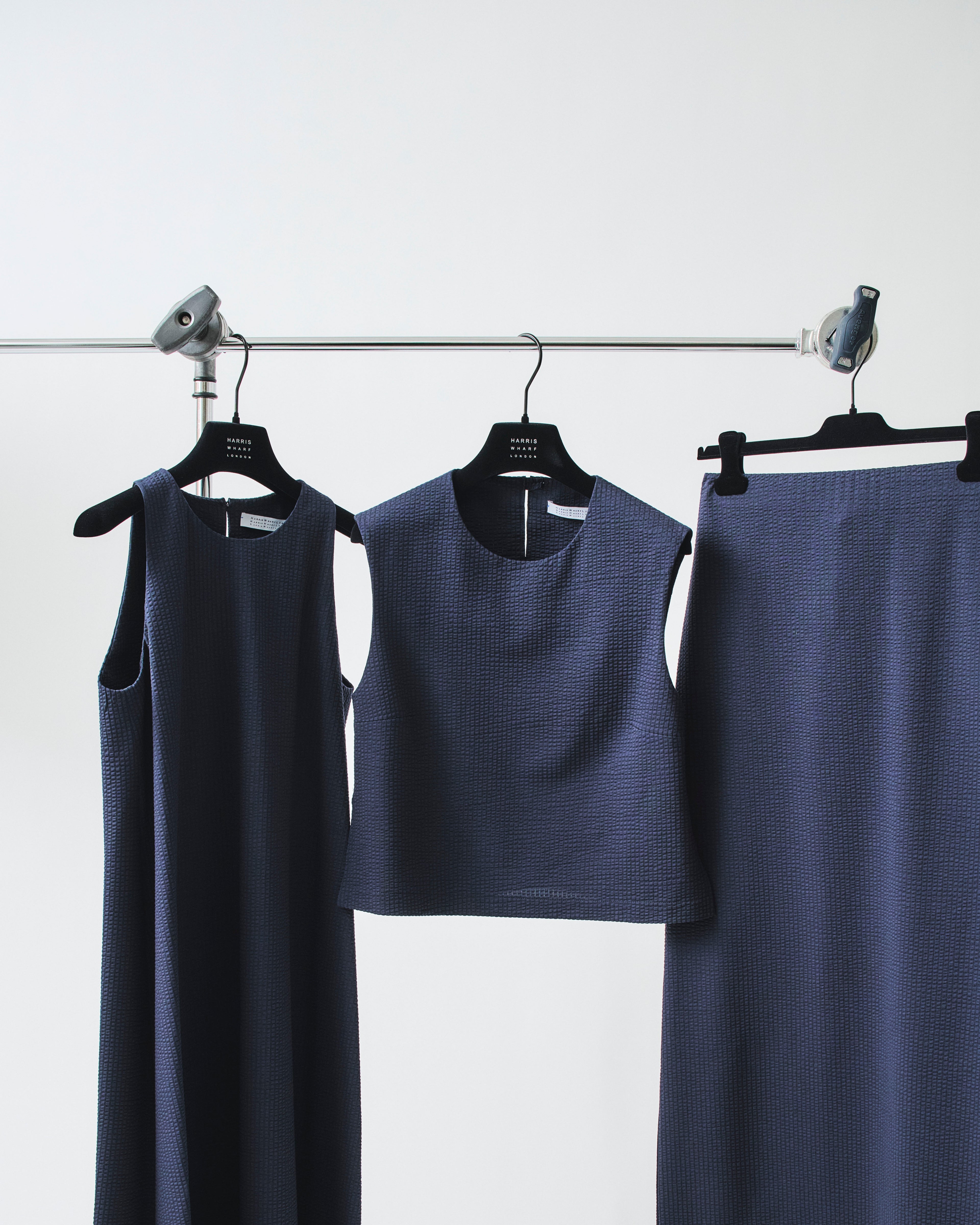 Coolmax シアサッカースカート / ダークブルー