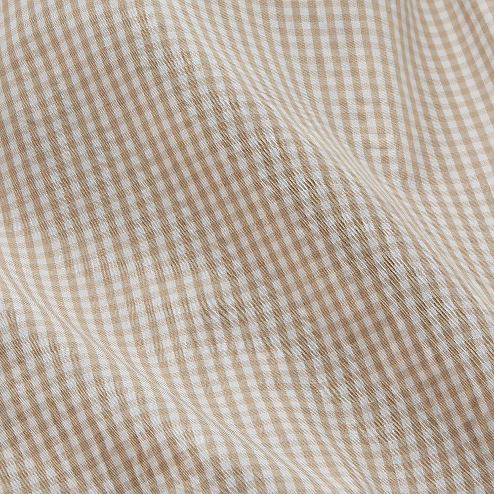 ギンガムチェック レギュラーフィットシャツ / ベージュ