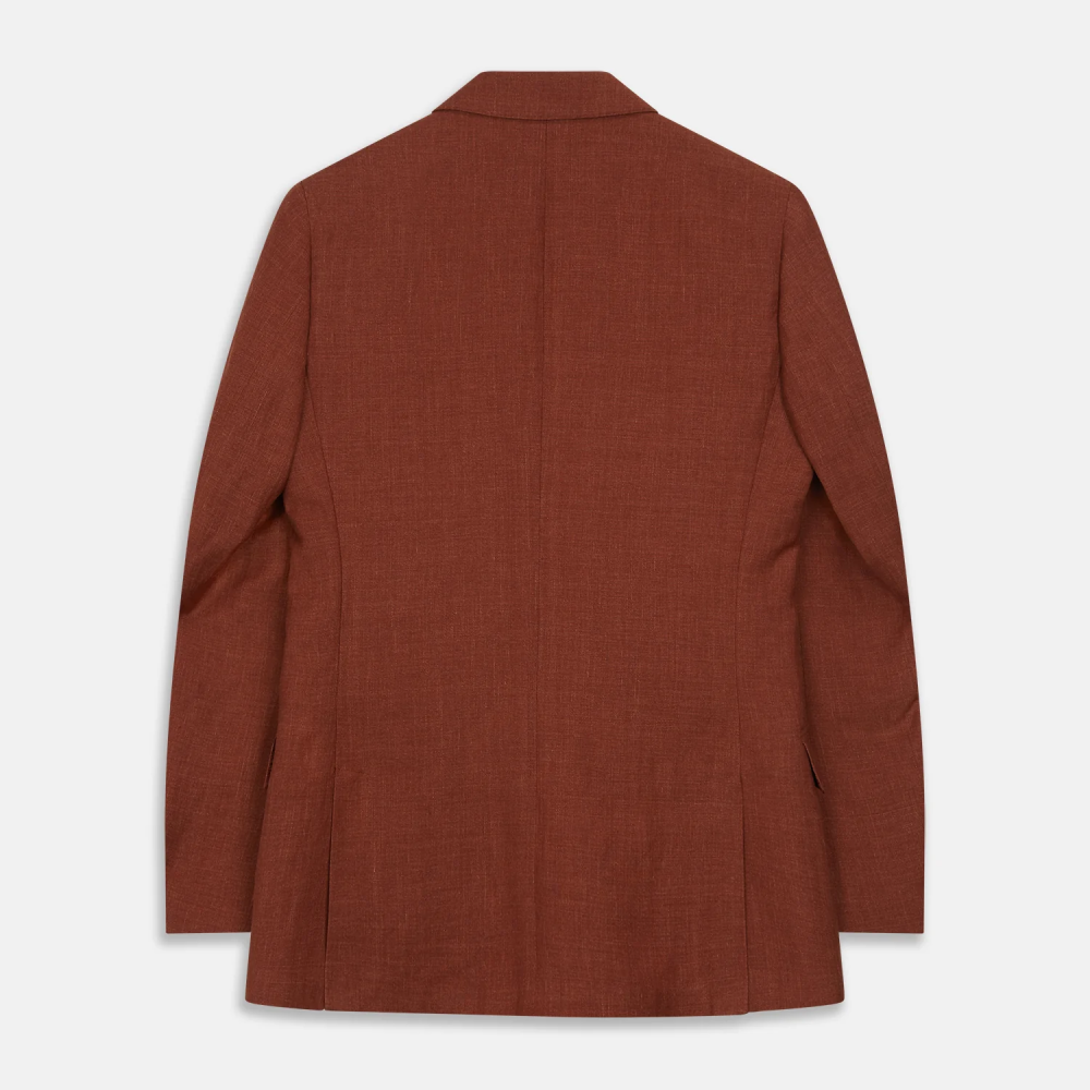 リネン ウール シルク バーティー ブレザー / レッド