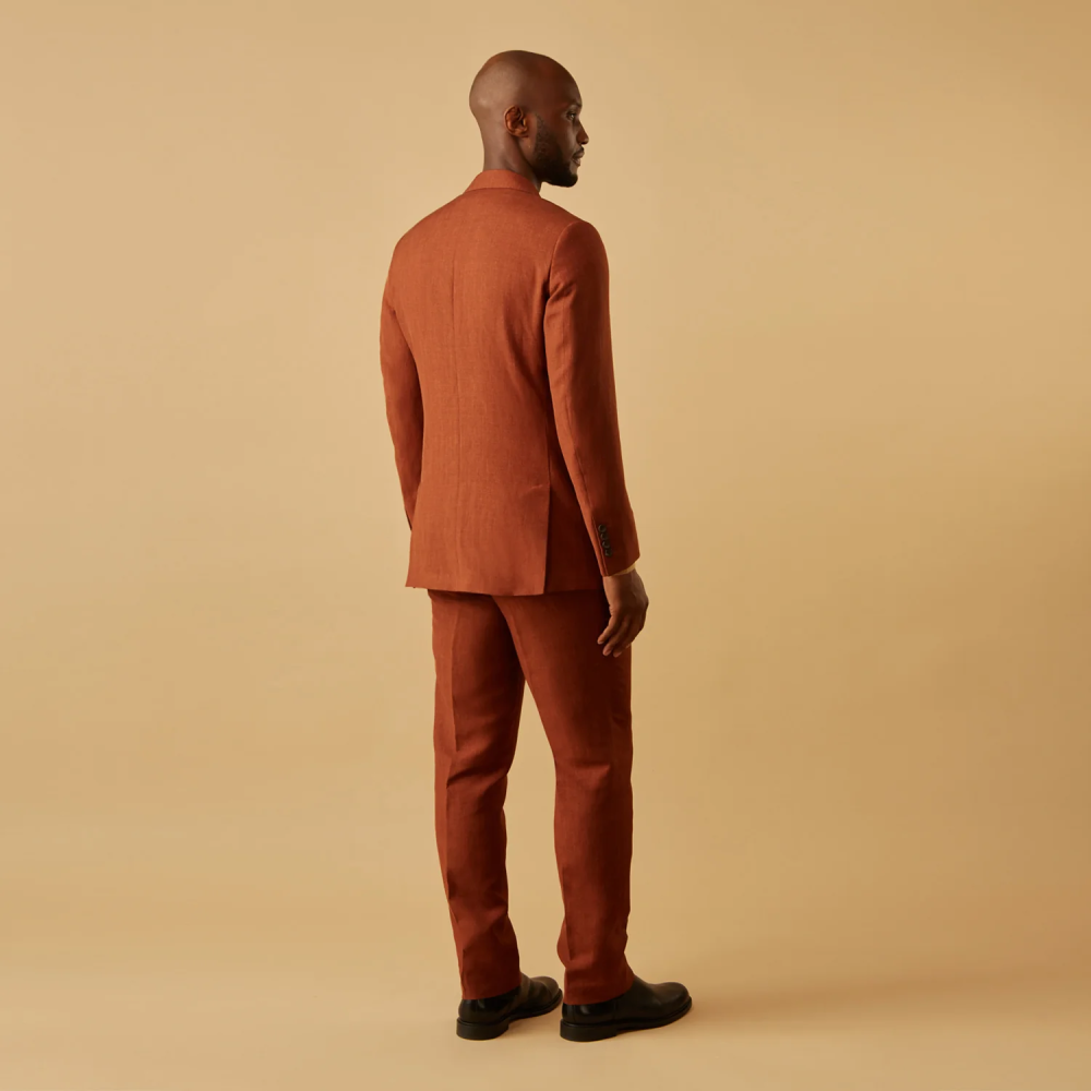リネン ウール シルク バーティー ブレザー / レッド