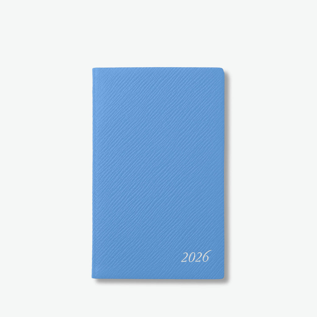 2026年 Panamaレザー ポケット付きウィークリーダイアリー / ナイルブルー