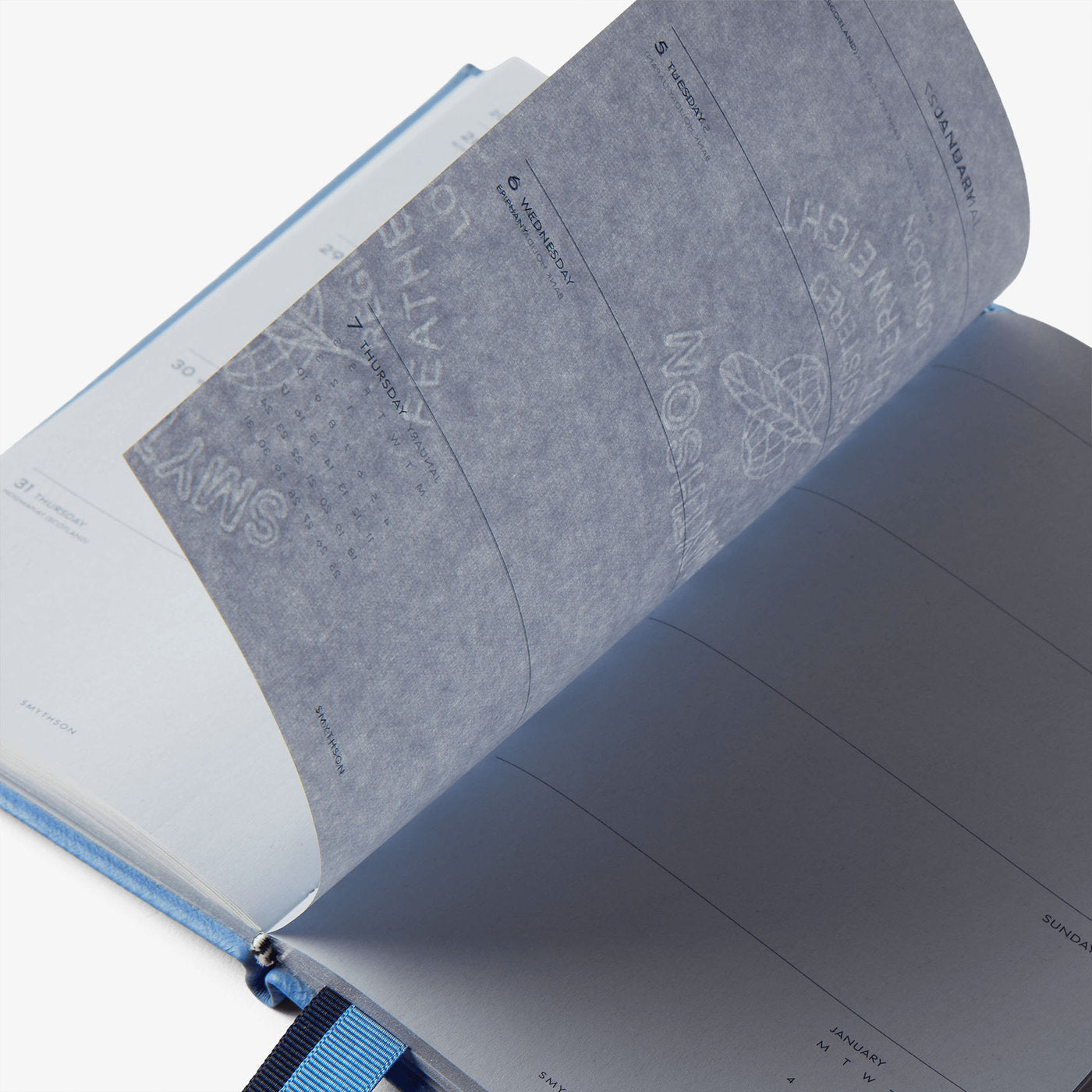 2026年 Panamaレザー チェルシーダイアリー / ナイルブルー