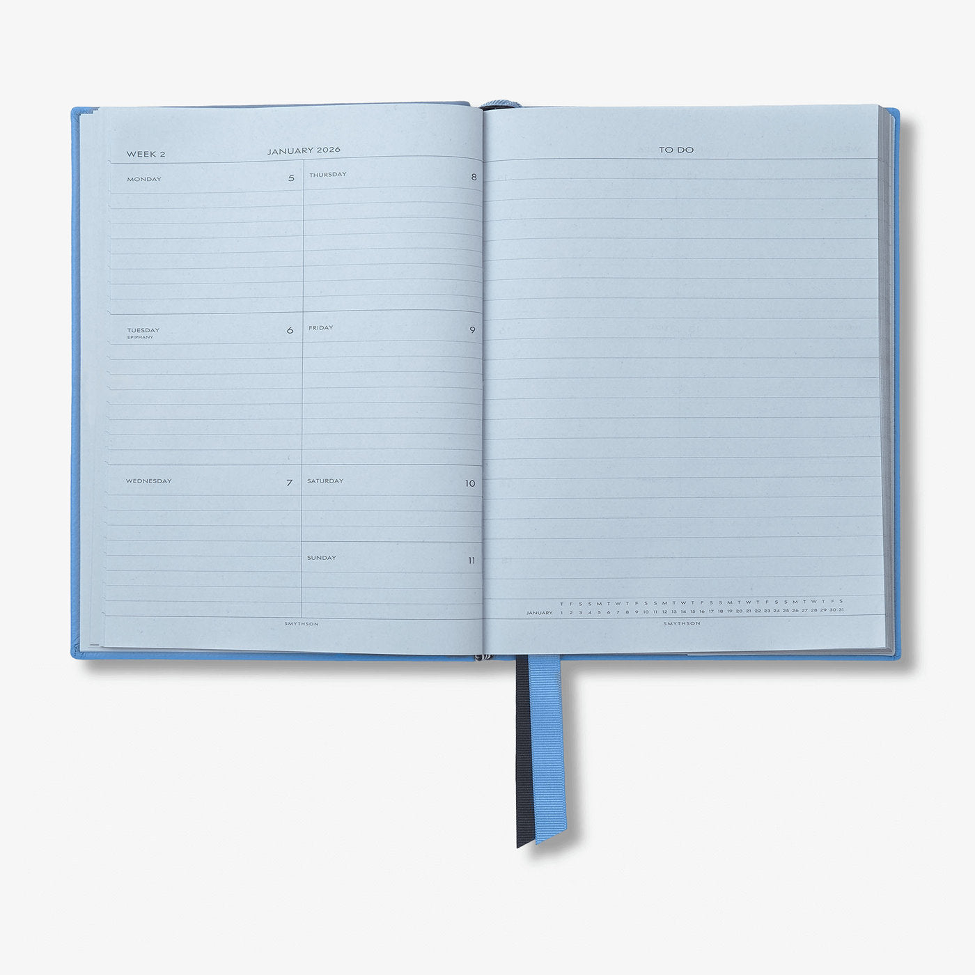 2026年 Panamaレザー ソーホー デイリーダイアリー / ナイルブルー