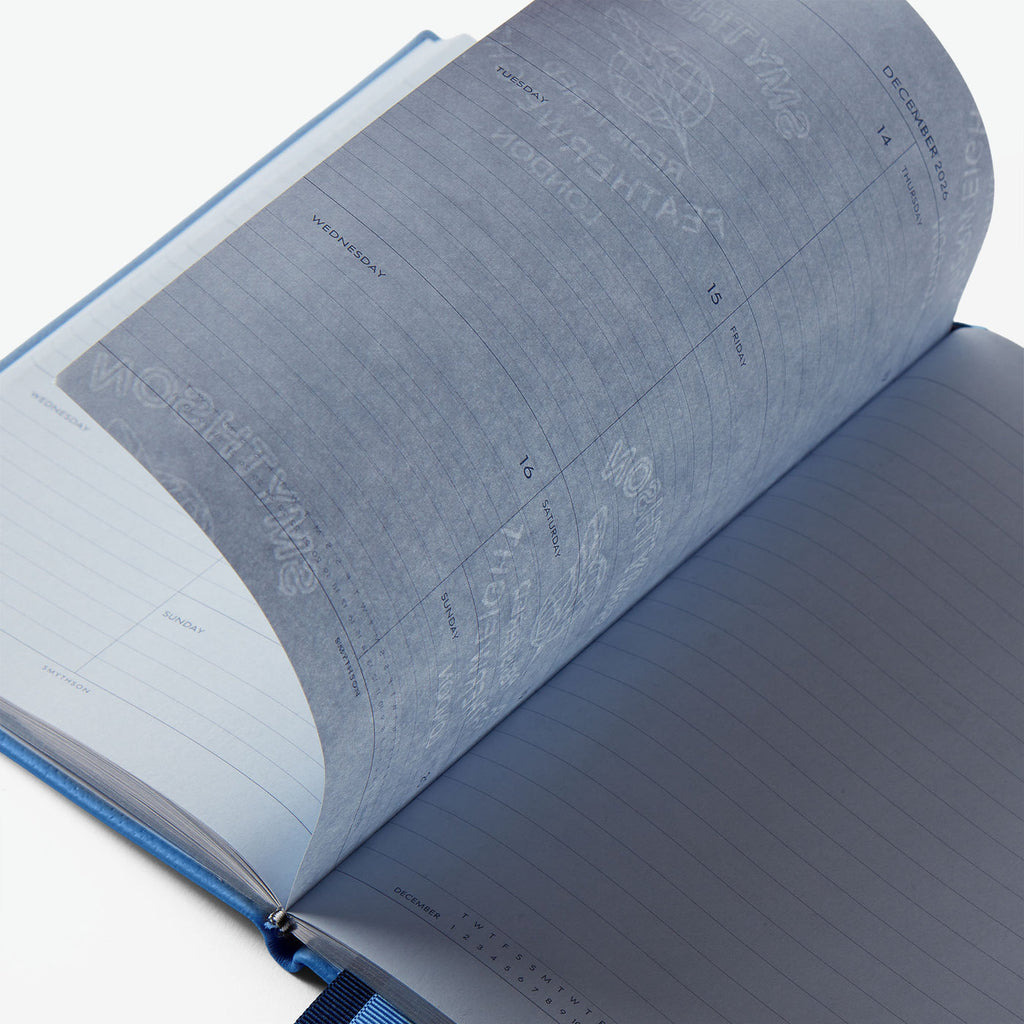 2026年 Panamaレザー ソーホー デイリーダイアリー / ナイルブルー