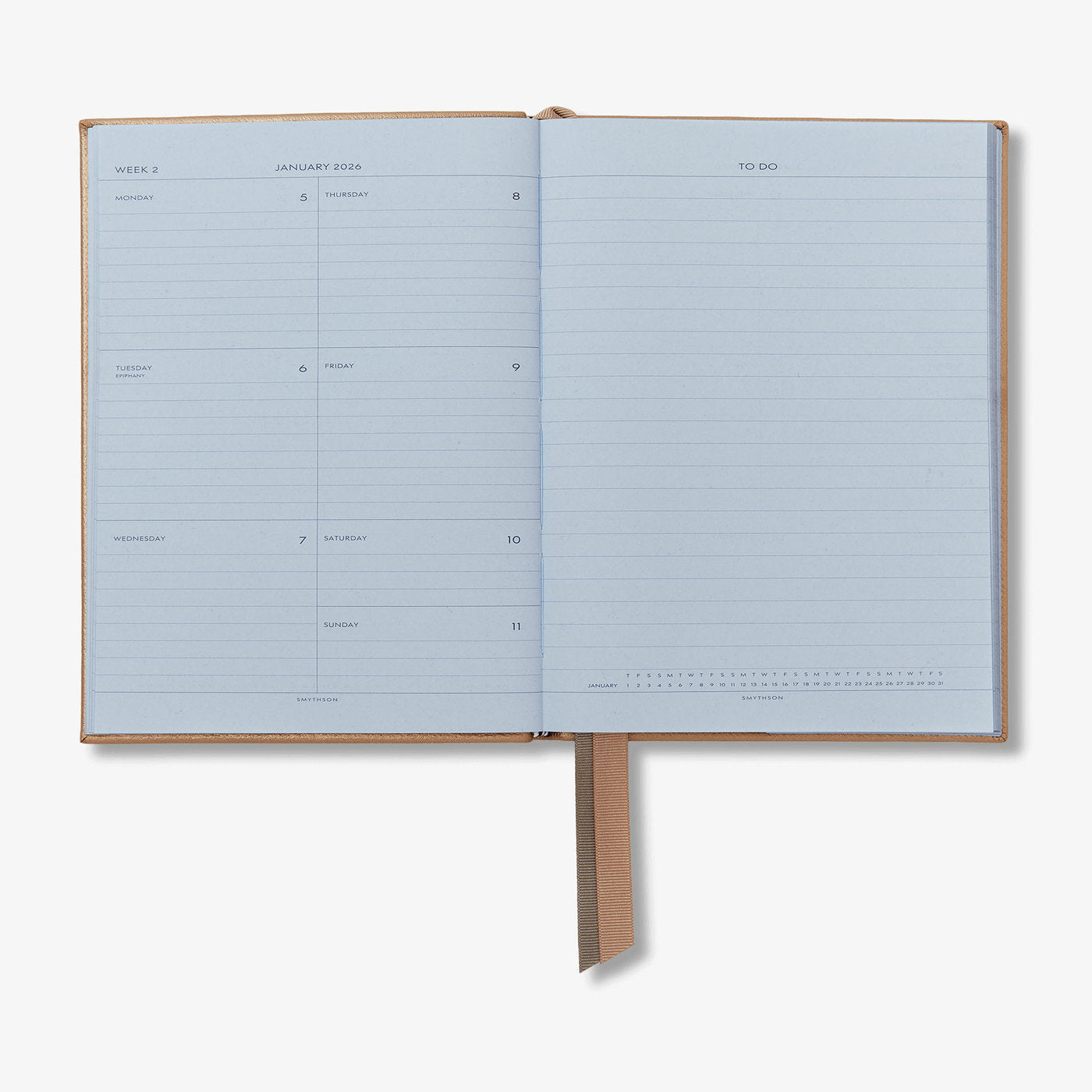 2026年 Panamaレザー ソーホー デイリーダイアリー /ブロンズ