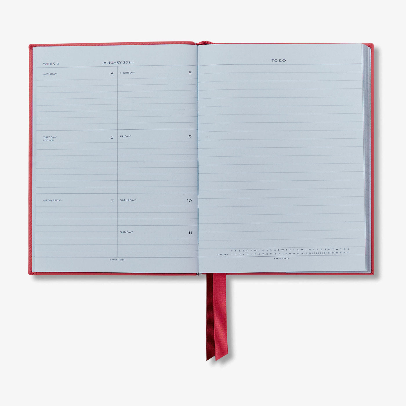 2026年 Panamaレザー ソーホー デイリーダイアリー / ラスベリー