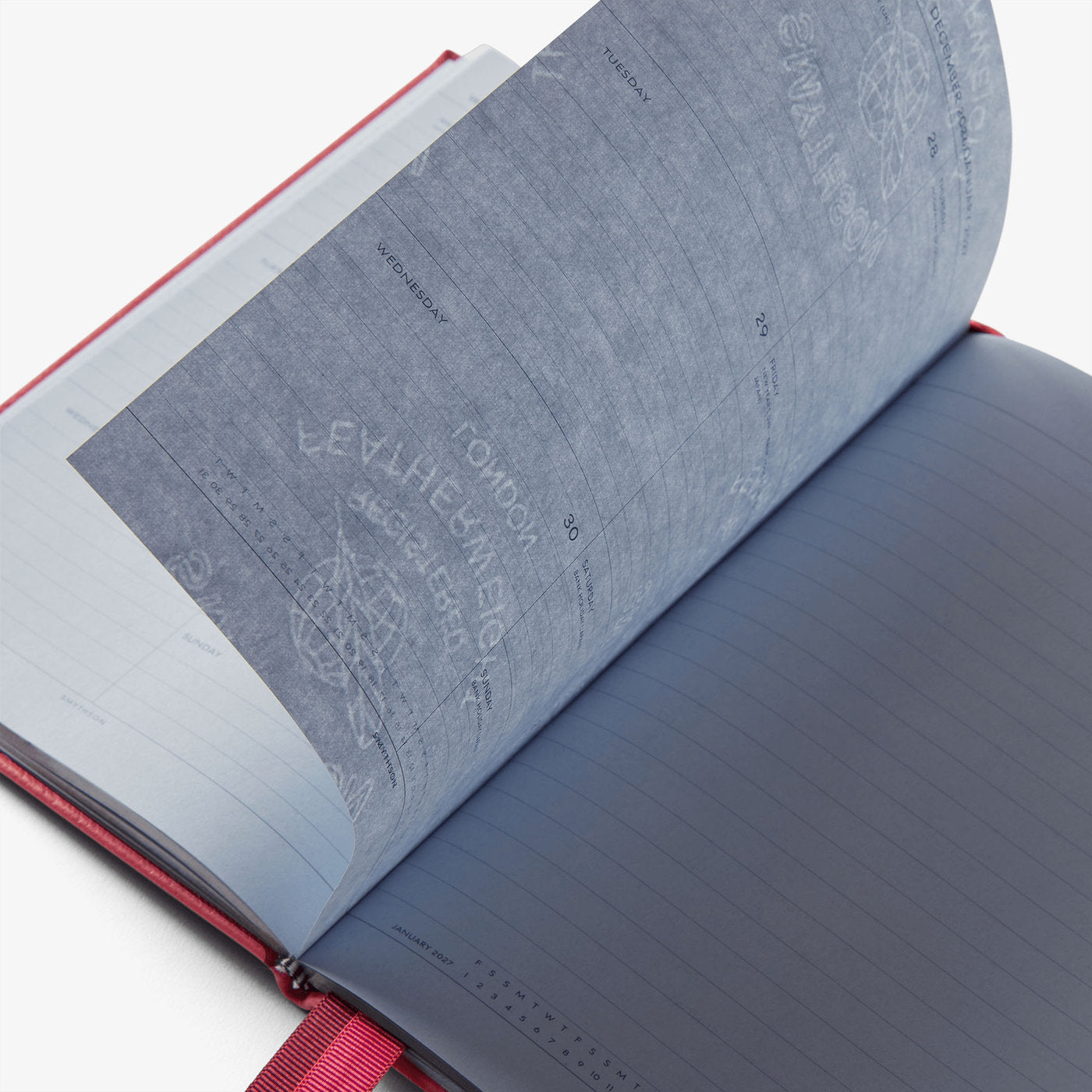 2026年 Panamaレザー ソーホー デイリーダイアリー / ラスベリー